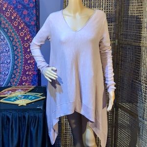 DUSTY ROSE LONG-SLEEVED TUNIC SWEATER